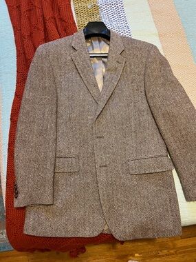 Ralph Lauren Herringbone Brown and Cream Sport Coat
